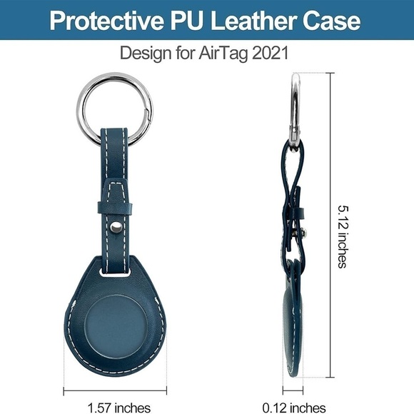 Set of 4 NWT Apple AirTag Leather Key Ring - Picture 2 of 7